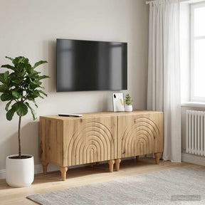 Vidaxl tv-meubel artisanaal eiken bewerkt hout