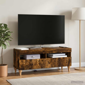 Vidaxl led tv-meubel alkmaar 100 x 35 x 43 cm gerookt eiken