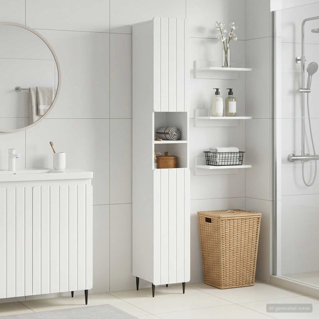 Vidaxl badkamerkast met open plank zwolle wit 30 x 31 x 189,5 cm