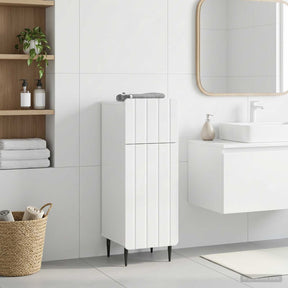 Vidaxl badkamer opbergkast zwolle hoogglans wit 30 x 31 x 79,5 cm