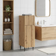 Vidaxl badkamer opbergkast zwolle artisanaal eiken 30 x 31 x 79,5 cm