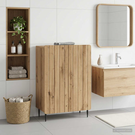 Vidaxl badkamer opbergkast zwolle artisanaal eiken 59,5 x 31 x 79,5 cm