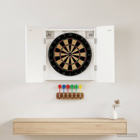 Vidaxl dartbord kabinet zwolle wit 52,5 x 10,5 x 57,5 cm bewerkt hout