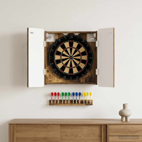 Vidaxl dartbord kabinet zwolle gerookt eiken 52,5 x 10,5 x 57,5 cm