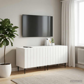 Vidaxl tv-meubel hoogglans wit bewerkt hout
