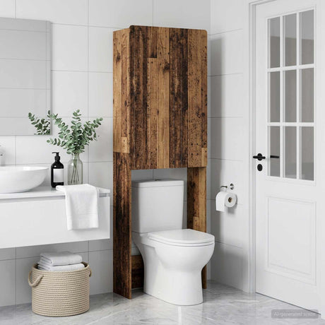 Vidaxl toiletkast zwolle oud hout 66 x 25,5 x 190 cm bewerkt hout