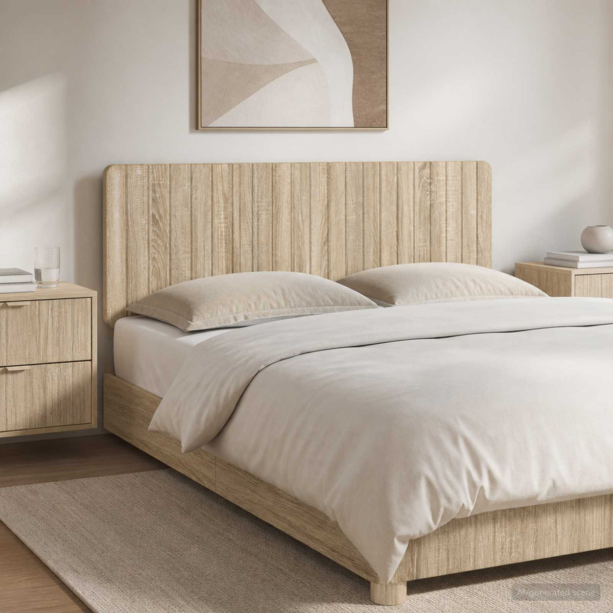 Vidaxl wandgemonteerd hoofdeinde zwolle sonoma eiken bewerkt hout