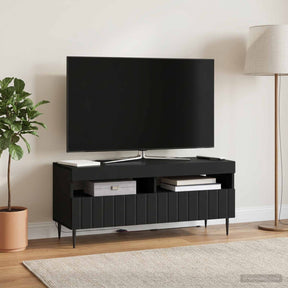 Vidaxl led tv-meubel zwolle 100 x 35 x 43 cm zwart bewerkt hout