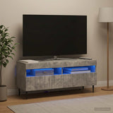 Vidaxl led tv-meubel zwolle 100 x 35 x 43 cm betongrijs bewerkt hout