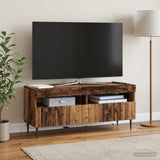 Vidaxl led tv-meubel zwolle 100 x 35 x 43 cm oud hout bewerkt hout