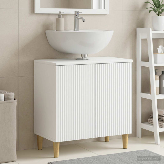 Vidaxl badkamer wastafelkast arnhem wit 59,5 x 31,5 x 59 cm