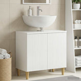 Vidaxl badkamer wastafelkast arnhem hoogglans wit 59,5 x 31,5 x 59 cm