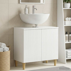 Vidaxl badkamer wastafelkast arnhem hoogglans wit 59,5 x 31,5 x 59 cm
