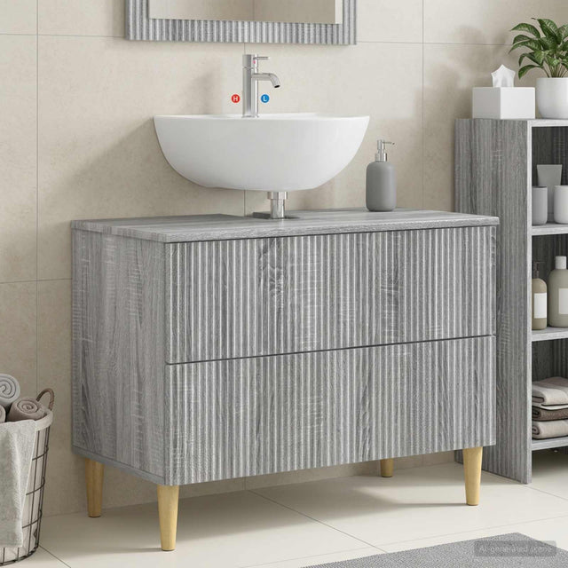 Vidaxl badkamer wastafelkast arnhem grijs sonoma 82 x 41 x 59 cm