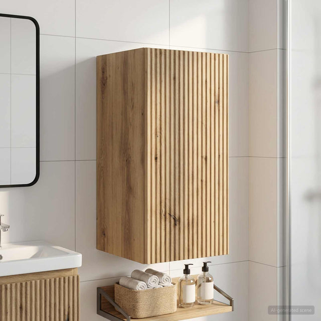 Vidaxl badkamer wandkast arnhem artisanaal eiken 30 x 31 x 59 cm