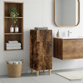 Vidaxl badkamer opbergkast arnhem gerookt eiken 30 x 31 x 80 cm