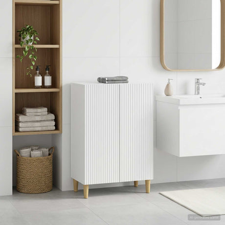 Vidaxl badkamer opbergkast arnhem wit 59,5 x 31 x 80 cm bewerkt hout