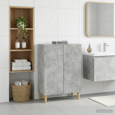 Vidaxl badkamer opbergkast arnhem betongrijs 59,5 x 31 x 80 cm