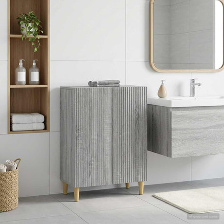 Vidaxl badkamer opbergkast arnhem grijs sonoma 59,5 x 31 x 80 cm