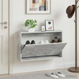 Vidaxl wandgemonteerde schoenkast arnhem 71 x 17 x 43 cm bewerkt hout