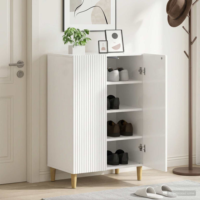 Vidaxl schoenenkast arnhem 59,5 x 39,5 x 90 cm bewerkt hout