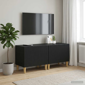 Vidaxl tv-meubel zwart bewerkt hout