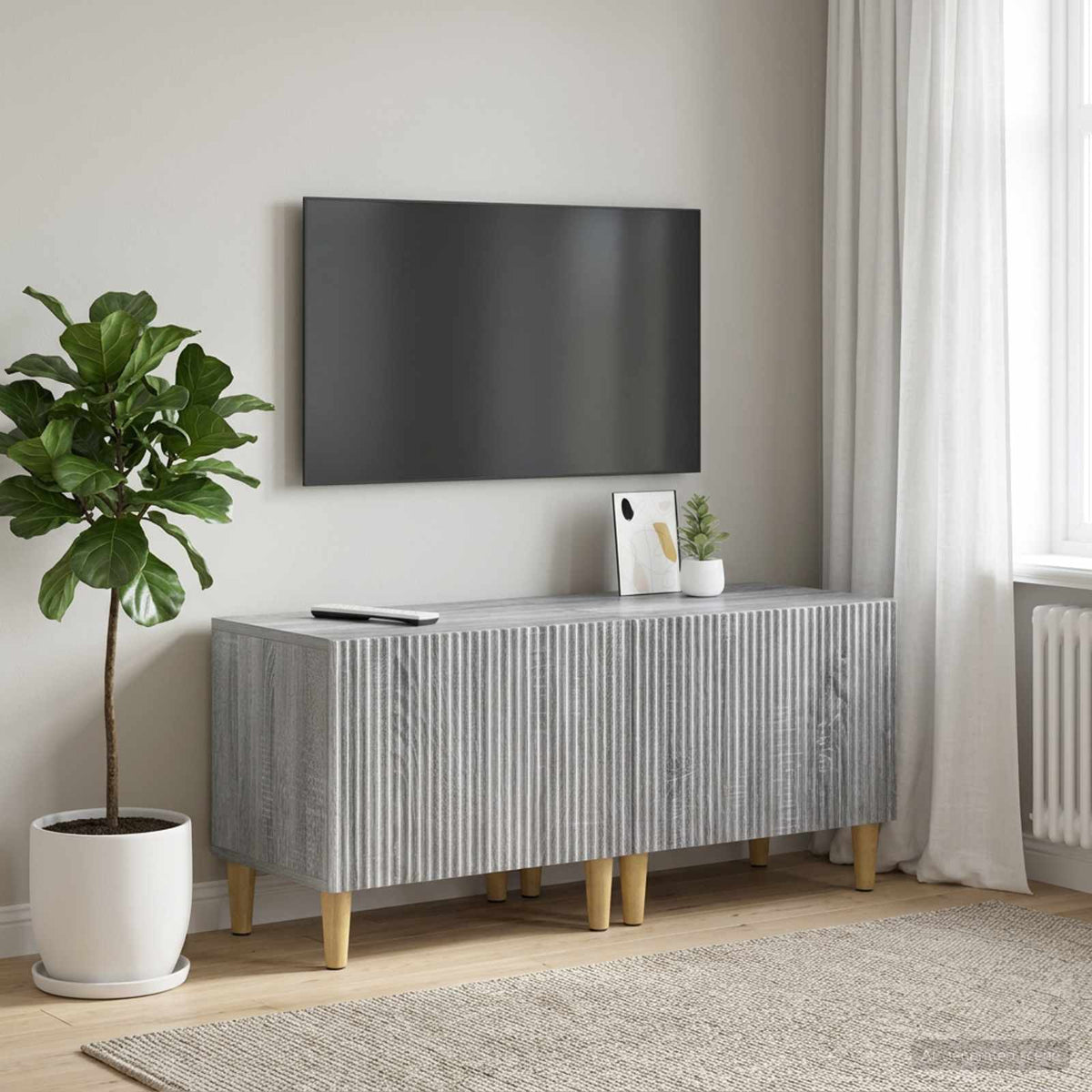 Vidaxl tv-meubel grijs sonoma bewerkt hout
