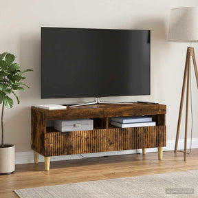 Vidaxl led tv-meubel arnhem 100 x 35 x 43 cm gerookt eiken