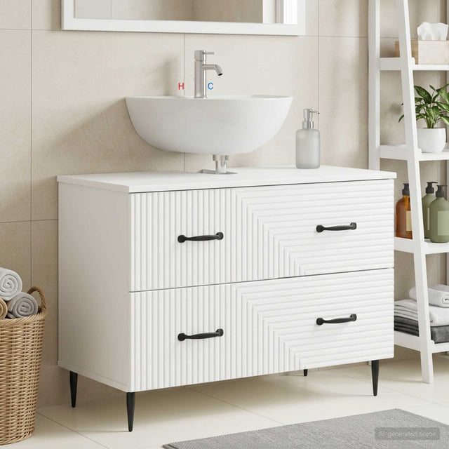Vidaxl badkamer wastafelkast haarlem wit 82 x 41 x 58,5 cm