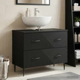 Vidaxl badkamer wastafelkast haarlem zwart 82 x 41 x 58,5 cm