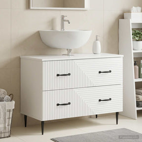 Vidaxl badkamer wastafelkast haarlem hoogglans wit 82 x 41 x 58,5 cm