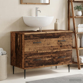 Vidaxl badkamer wastafelkast haarlem oud hout 82 x 41 x 58,5 cm