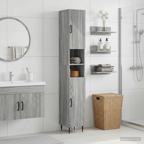 Vidaxl badkamerkast met open plank haarlem grijs sonoma