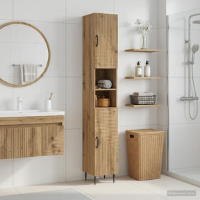 Vidaxl badkamerkast met open plank haarlem artisanaal eiken