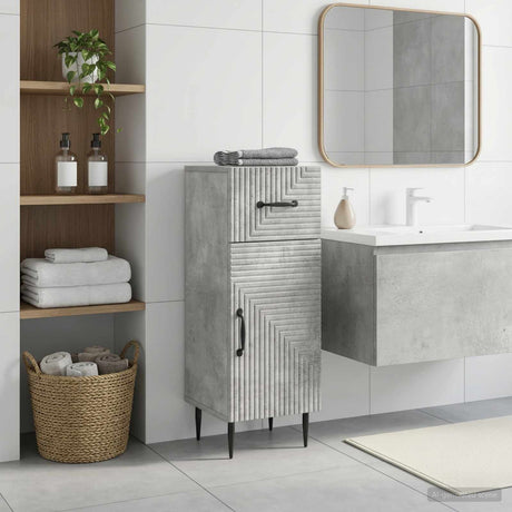 Vidaxl badkamer opbergkast haarlem betongrijs 30 x 31 x 80 cm