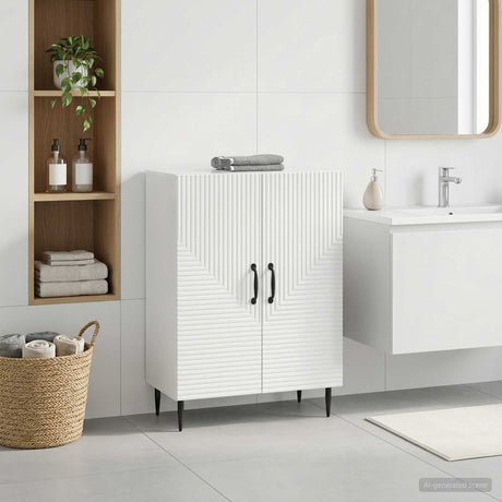 Vidaxl badkamer opbergkast haarlem hoogglans wit 59,5 x 31 x 80 cm