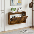 Vidaxl wandgemonteerde schoenkast haarlem 71 x 17 x 43 cm bewerkt hout