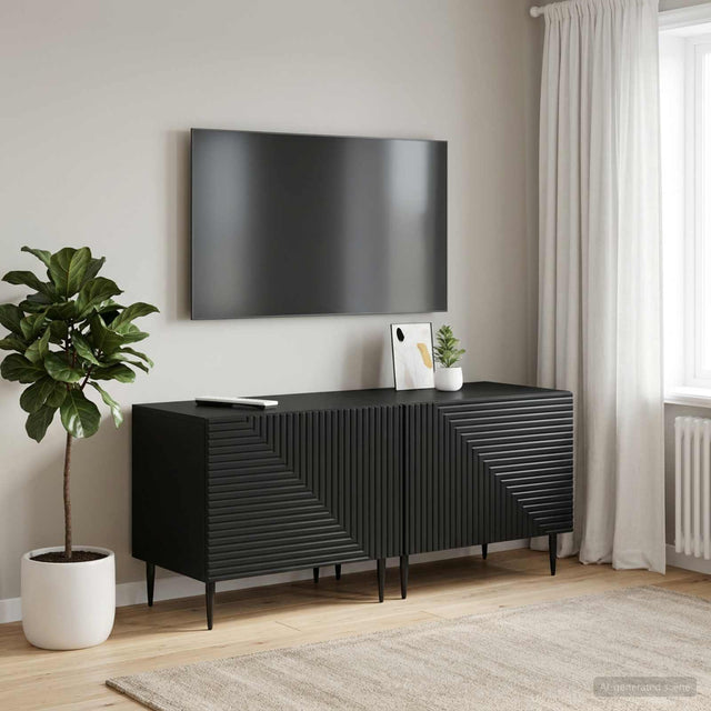 Vidaxl tv-meubel zwart bewerkt hout