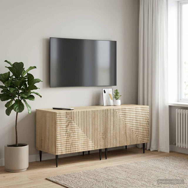 Vidaxl tv-meubel sonoma eiken bewerkt hout