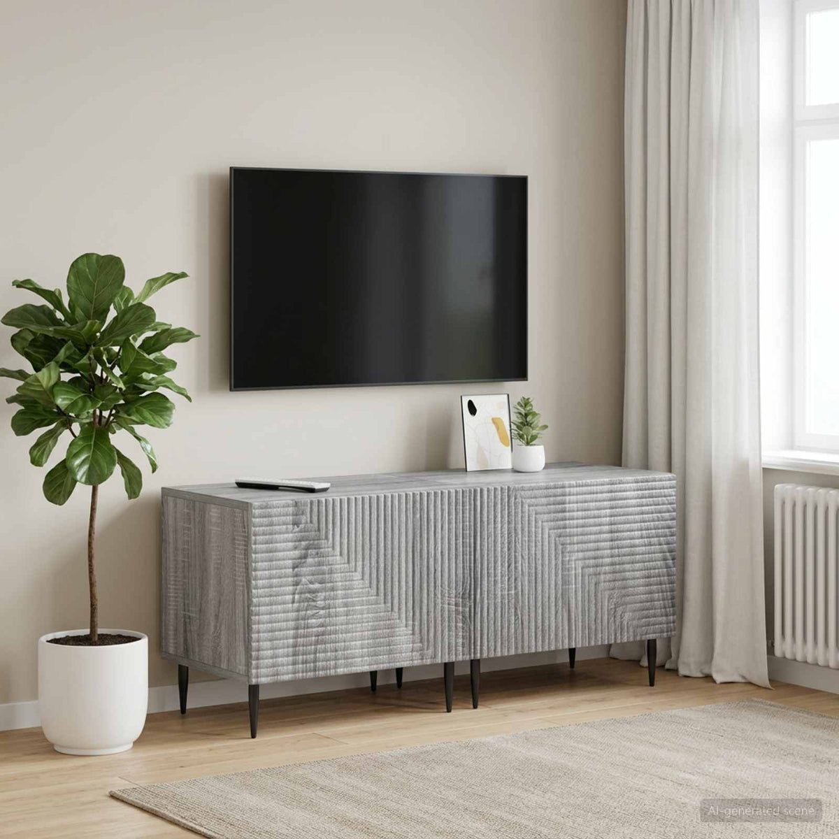 Vidaxl tv-meubel grijs sonoma bewerkt hout