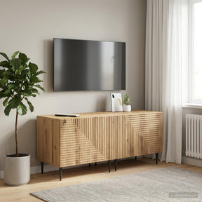 Vidaxl tv-meubel artisanaal eiken bewerkt hout