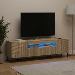 Vidaxl led tv-meubel haarlem 153 x 35 x 43 cm sonoma eiken