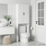 Vidaxl toiletkast haarlem wit 66 x 25,5 x 190 cm bewerkt hout