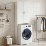 Vidaxl toiletkast haarlem wit 66 x 25,5 x 190 cm bewerkt hout