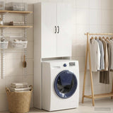 Vidaxl toiletkast haarlem hoogglans wit 66 x 25,5 x 190 cm
