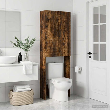 Vidaxl toiletkast haarlem gerookt eiken 66 x 25,5 x 190 cm