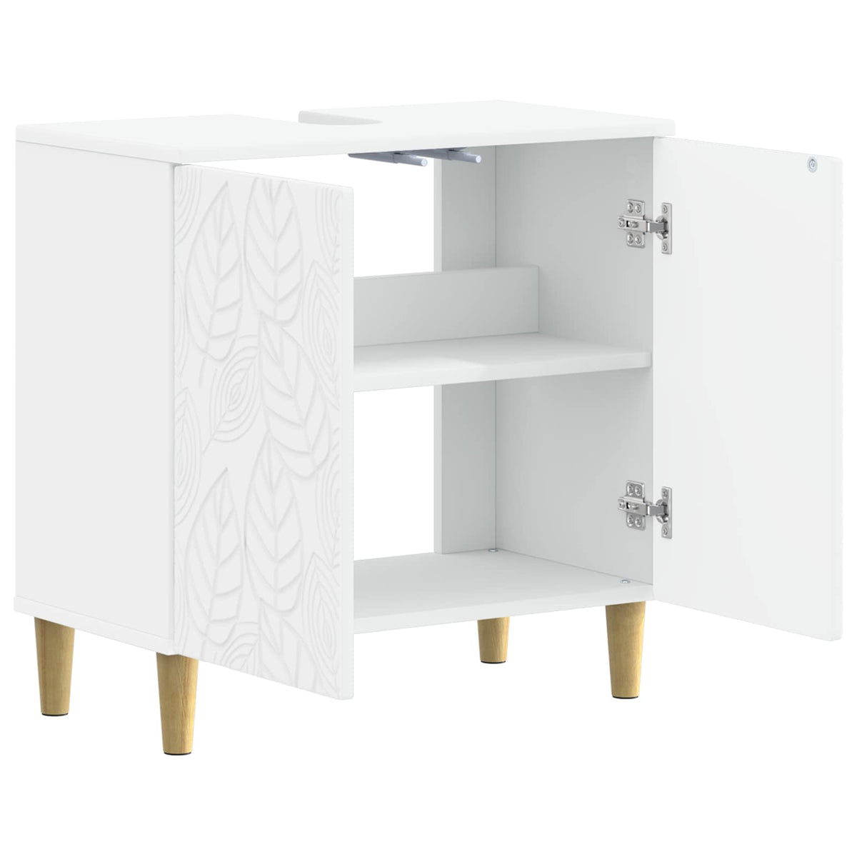 Vidaxl badkamer wastafelkast delft wit 59,5 x 31,5 x 59 cm