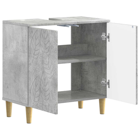 Vidaxl badkamer wastafelkast delft betongrijs 59,5 x 31,5 x 59 cm