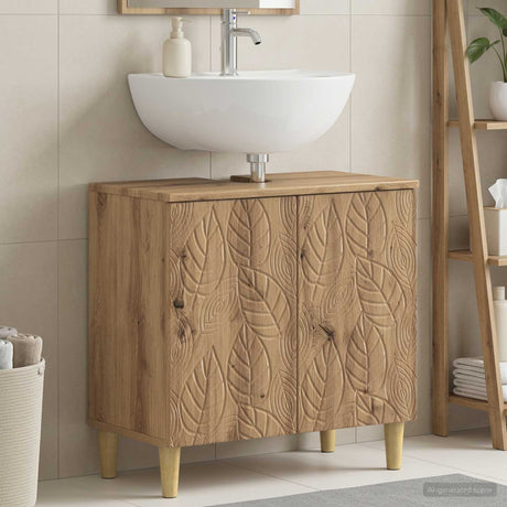 Vidaxl badkamer wastafelkast delft artisanaal eiken