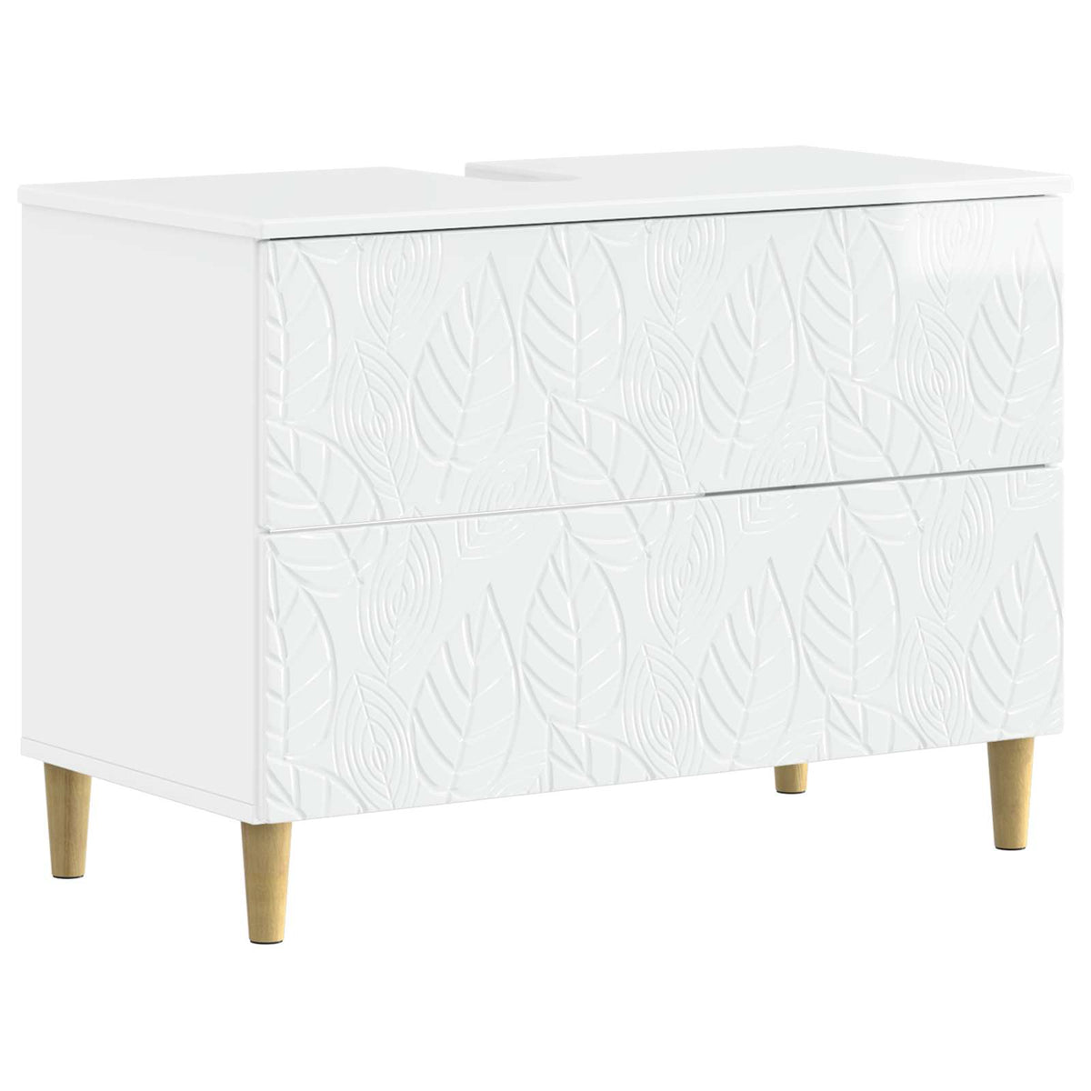 Vidaxl badkamer wastafelkast delft hoogglans wit 82 x 41 x 59 cm